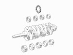 Set crankshaft thrust washers 1300-2000cc  0.010