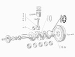 Kit Semilune albero motore fissaggio volano 1300 - 1750