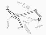 Gruppo tirante acceleratore 105 / 115 modelli 2. Serie