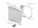 Gomma fissaggio radiatore inferiore 105