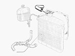 Manicotto acqua superiore 105. 2. S. (rad. - termostato)