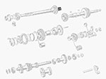 Needle roller bearing main shaft 1300 - 2000cc