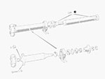 Dado autobloccante per albero trasmissione 105 (9mm)