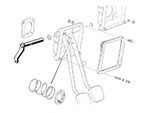 Alfa Romeo albero per pedale frizione 105 / 115 modelli