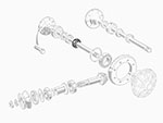 Paraolio cuscinetto laterale p. scatola diff. 750 / 101 / 105