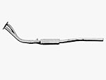 Exhaust front Berlina (hanging pedals)