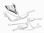 Exhaust manifold 1.+4.cylinder 1600-2000 carburetor NOS