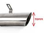 Serie tubi sport senza silenz. AR Montreal INOX 70mm