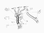 Tubo aria / condotti aria Lunghezza  820 mm