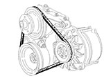 Cinghia per alternatore 1600 - 2000cc 105 / 116 / 75