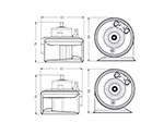 Serie clacson (Italian Sound 2 pz.) 12 Volt