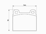 Serie pastiglie freno anteriore 1750-2000 Nord / F 308