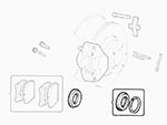 Kit riparazione pinze freno anteriore 105 / GTV / 75 / F308