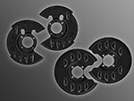 Serie (4) protezioni disco freno sport 1750-2000 105 / 115