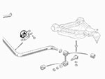 Serie (2) supporti barra stabilizzatrice ant. PUR 24mm