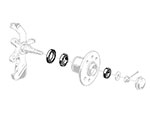 Kit cuscinetti ruote anteriore Alfetta 72-77 (27mm axle)