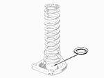 Spessore alluminio per molla anteriore 105/115 8mm