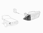 Freccia anteriore Alfa 75 bianca DX bianca