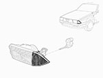 Freccia anteriore Alfa 75 bianca SX bianca