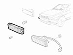 Vetro indicatore Alfetta Berlina + GTV destro