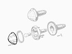 Vetro indicatore in plastica 101 Sprint bianco