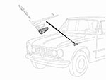 Vetro indicatore laterale DX Giulia Ti 1. serie