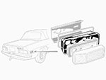 Cornice cromata indicatore laterale post. DX Spider US