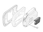 Catarifrangente fanale posteriore 1300 - 1750 Bertone GT