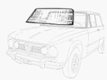 Parabrezza verde / verde Giulia Super / Nuova + Berlina