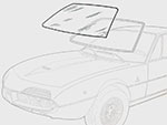 Parabrezza verde Alfa Montreal