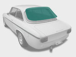 Rear Screen GT Bertone green (with heating)
