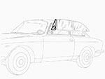 Front triangle window Bertone GT / GTV (green)