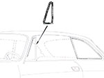 Set (2) front triangle window gaskets GT Bertone