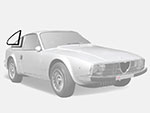 Guarnizione vetro fisso laterale post. dx Junior Zagato