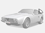 Guarnizione vetro fisso laterale post. sx Junior Zagato