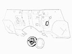 Rubber grommet for steering column 1300 - 2000 Nord