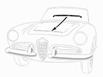 Profilo cofano presa aria 101 Giulia Spider 1600cc
