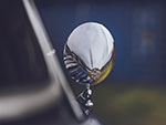 Specchio esterno cromato con logo Spider 2. scelta Spider