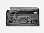 Coppia lamiere rinforzo porta 1300 - 2000 GT Bertone