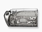Coppia lamiere rinforzo porta 1300 - 2000 GT Bertone