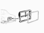 Portatarga posteriore Bertone GT / GTV (plastica)