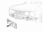 Vite e clip per portatarga anteriore Bertone GT / GTV 