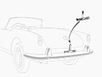 Asta porta targa posteriore 750 / 101 Spider inox