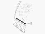 Profilo battitacco cromato interno dx / sx Spider