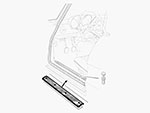 Profilo battitacco cromato esterno dx / sx Spider