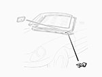 Clip per profilo cromato parabrezza Duetto Spider