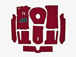 Serie tappeti velluto bordeaux  Duetto Spider 1966 - 1969