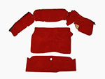 Boot carpet set red Velours Deluxe Spider 2000 QV