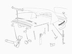 Softtop side metal retaining strip Spider 1970 - 93