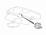 Supporto nero in plastica per parasole Alfetta